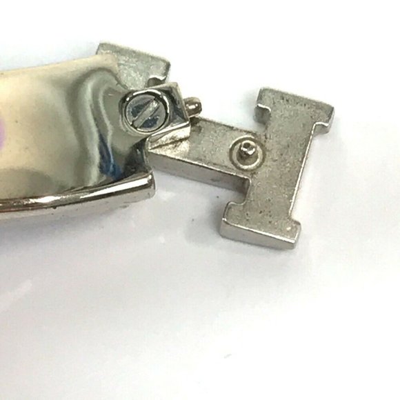Authentic HERMES Click crack PM Accessories Bracelets Bangle Metal Blue/Silver - Picture 7 of 12